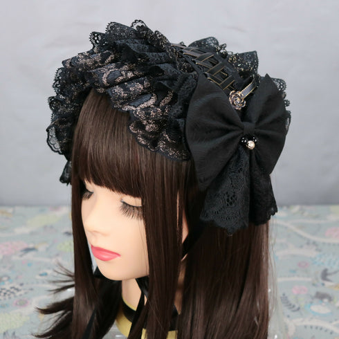 ブラック×ゴールド ヘッドドレス